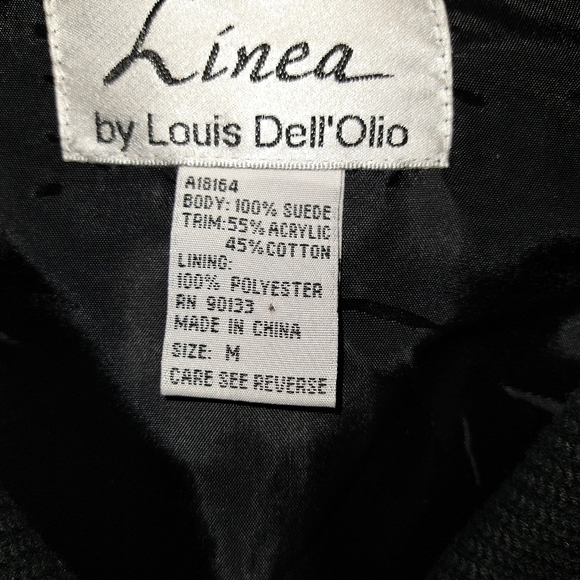 Louis Dell Olio red black tan suede jacket boho zip sweater sleeves fully lined - Picture 2 of 5